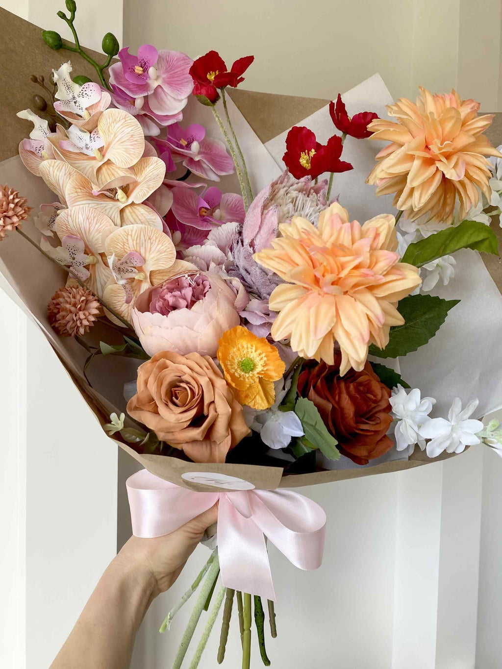 Bright Artificial Flower Bouquet Mothers Day