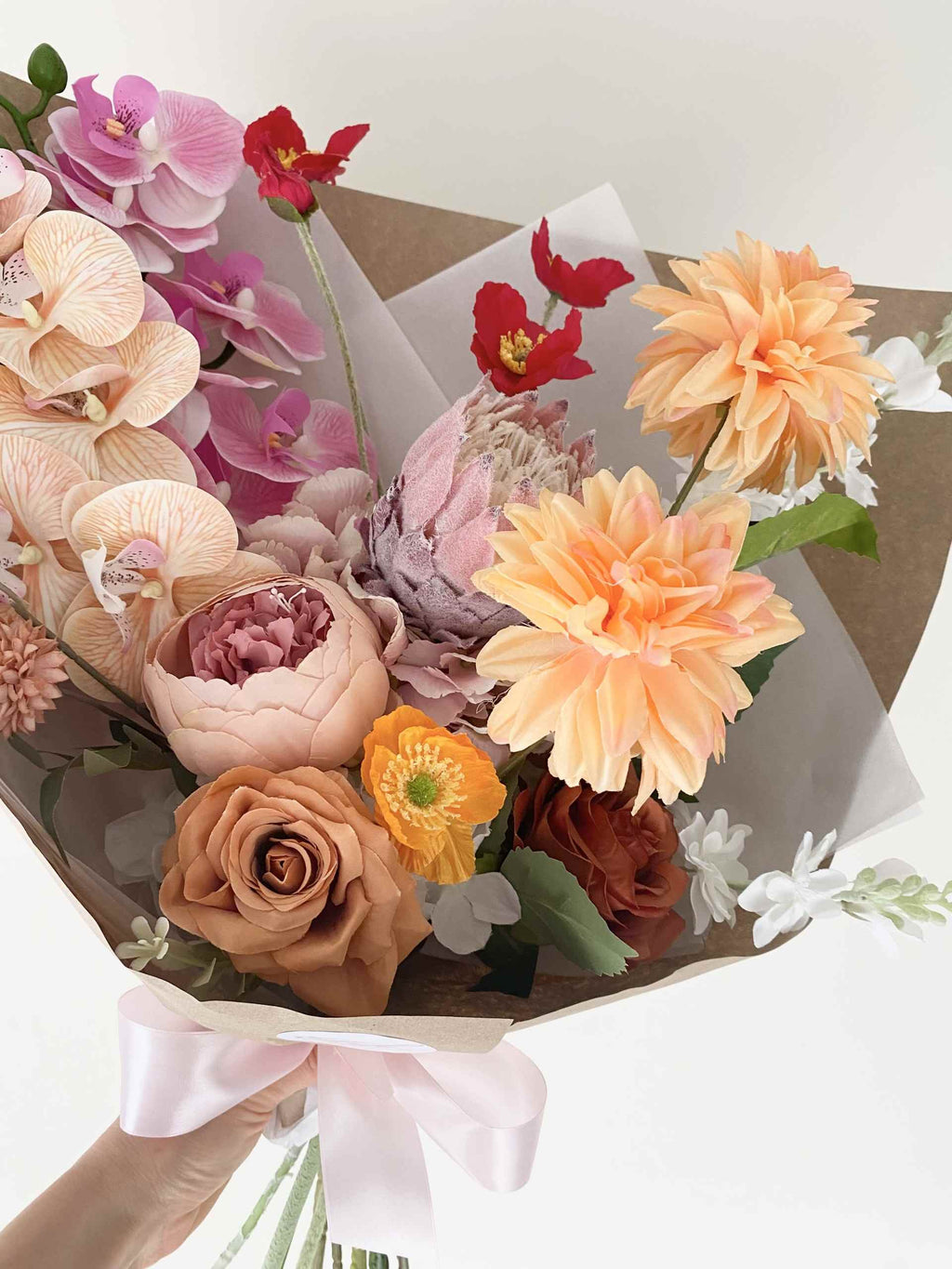 Bright Artificial Flower Bouquet Mothers Day