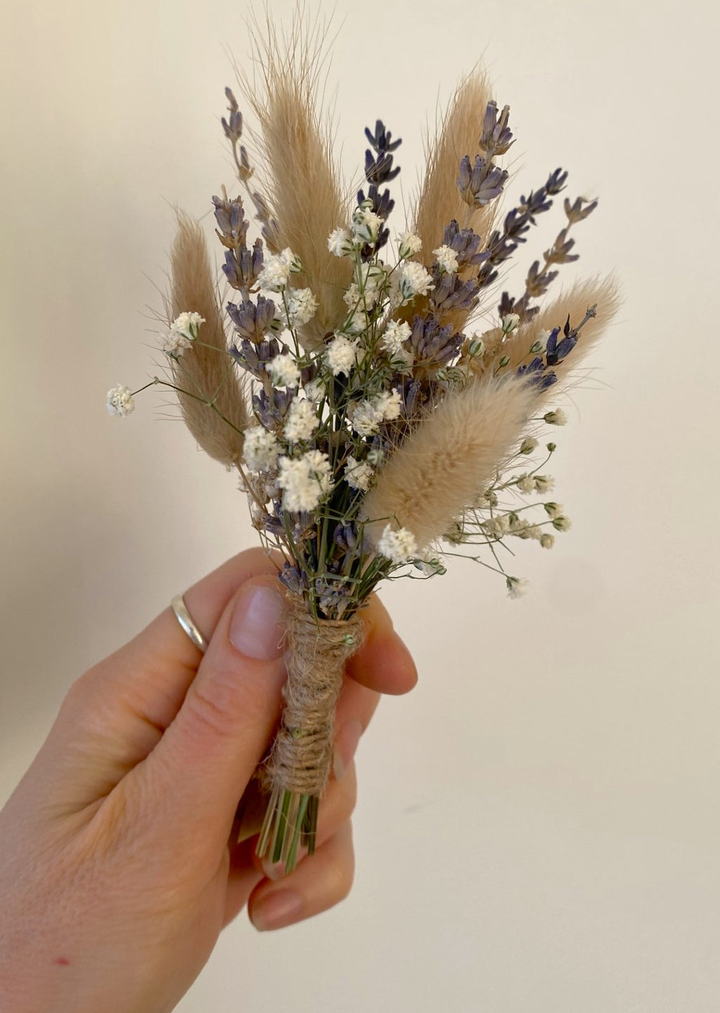 Rustic Artificial & Dried Wedding Bouquet Set Lilac