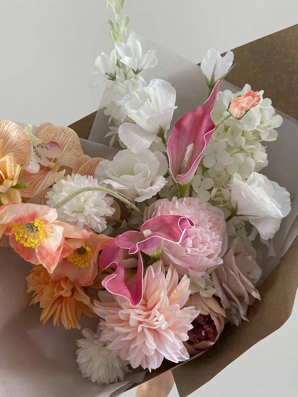 Mothers Day Artificial Pink Spice Bouquet