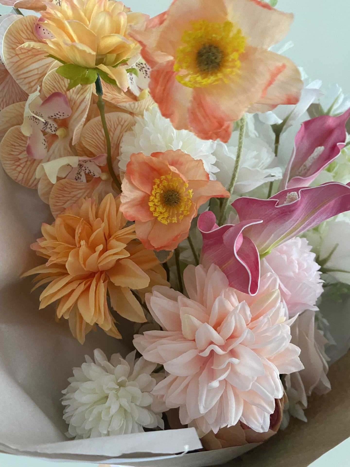 Mothers Day Artificial Pink Spice Bouquet